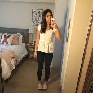 White peplum T-shirt